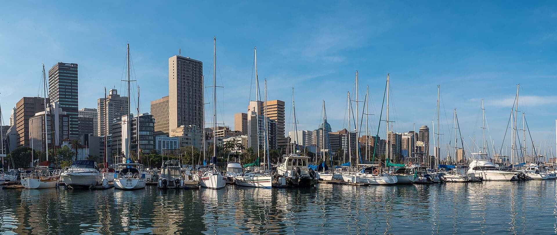 Durban waterfront and marina in South Africa
