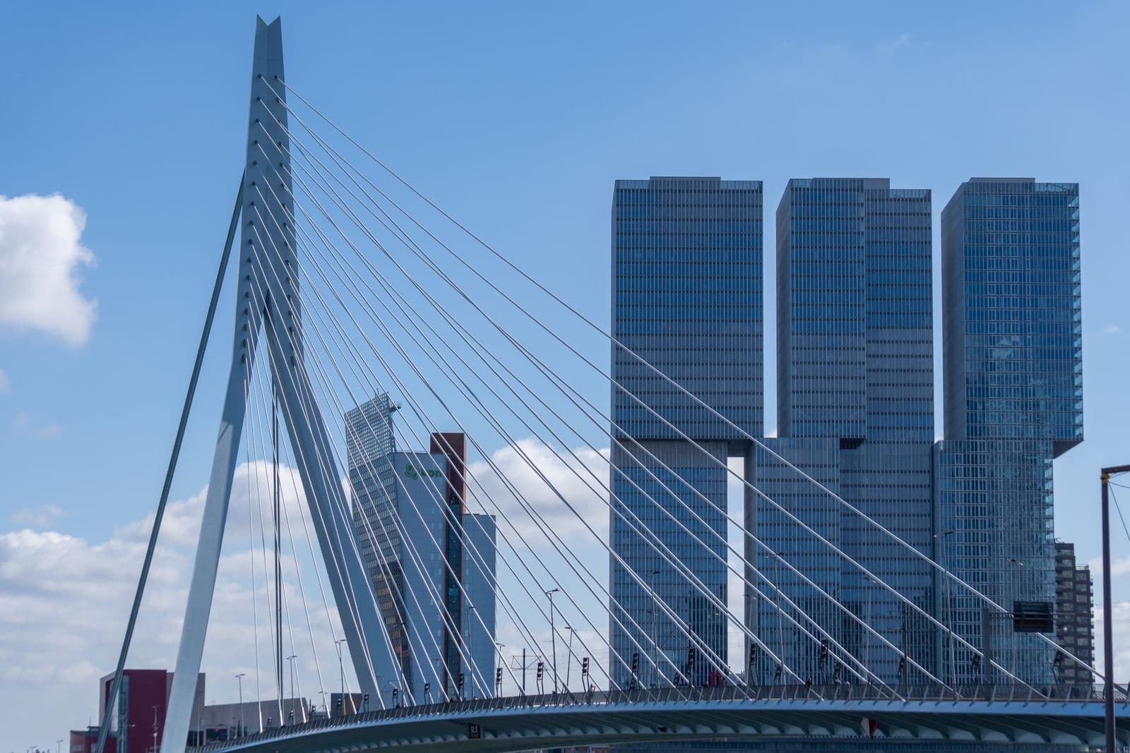Erasmus Bridge and modern skyline in Rotterdam, Netherlands